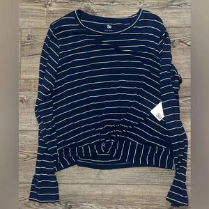 NWT SO brand navy Long-sleeved, loose fitting shirt